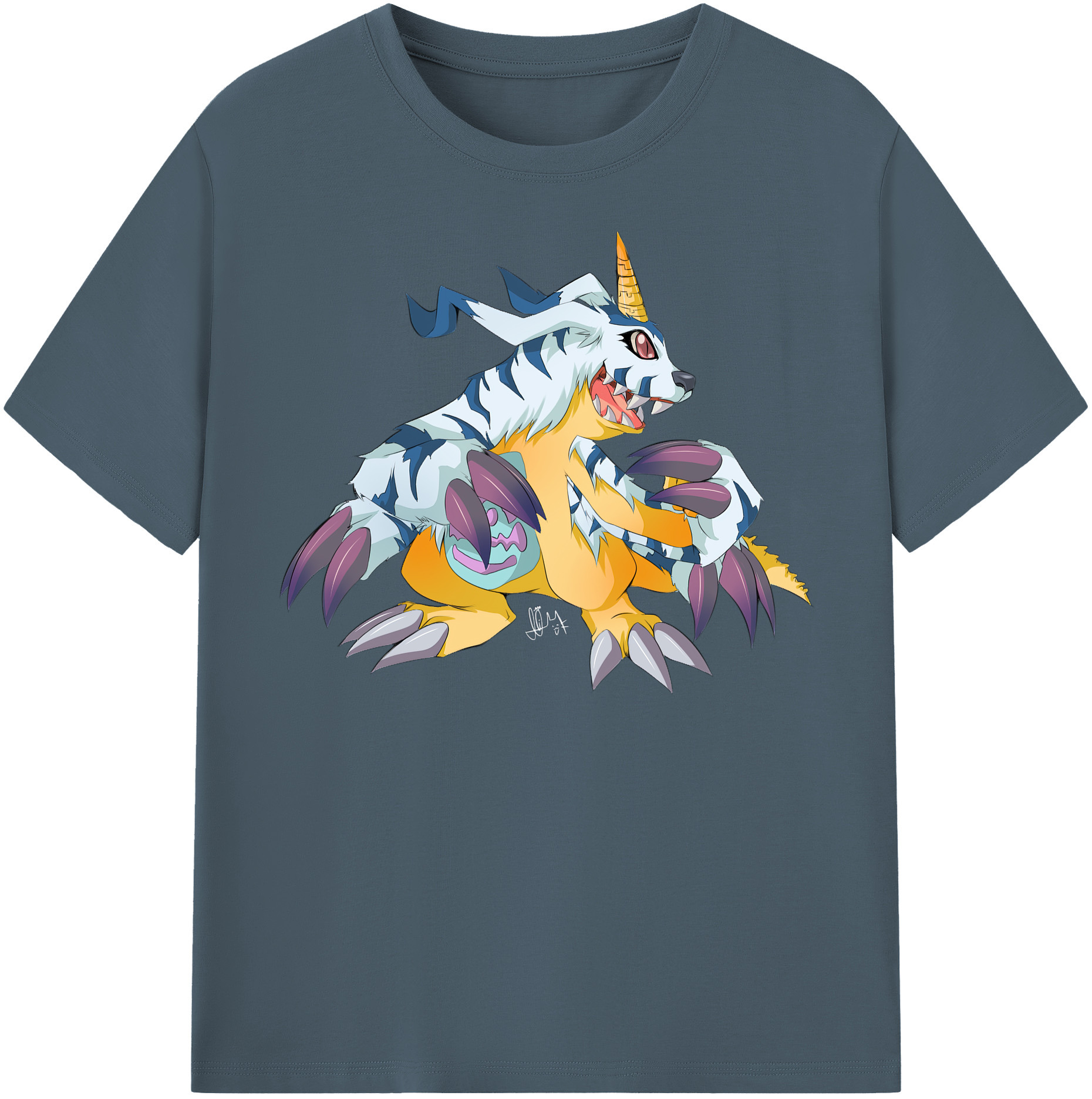 （画像用） Digimon デジタルモンスター/デジモン 綿100％半袖Tシャツ（フロントプリント）